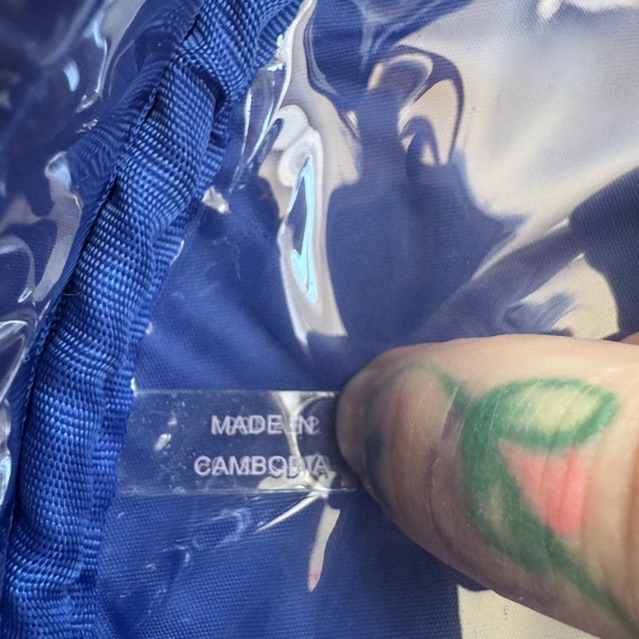 New! Neiman Marcus Cosmetic Bag. Metallic Blue. - Picture 6 of 15